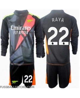 Günstige Arsenal David Raya #22 Torwart 3rd trikot Kinder 2024-25 Langarm (+ Kurze Hosen)